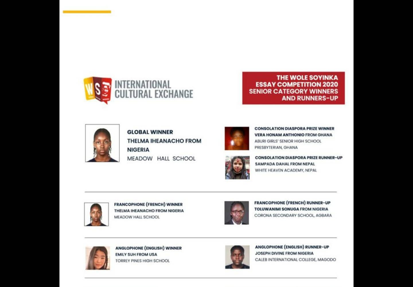 Alliance Française de Lagos' 2020 Wole Soyinka Essay Competition